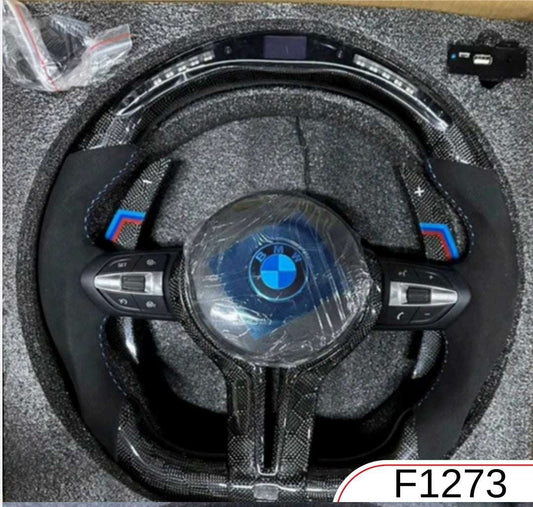 Alcantara with M Carbon Fiber with Led Steering Wheel for BMW F Series