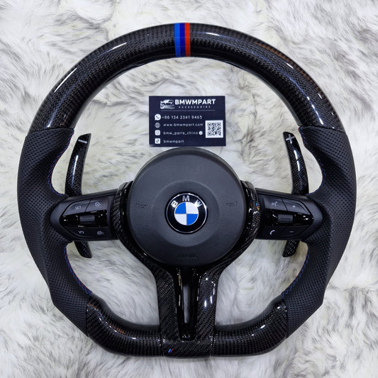 All Black M Performance Steering Wheel For BMW F30,F10,F32,F82,F87,F15,F20,F07,F80,F36 And F Series