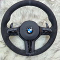 Black Full Alcantara Black Trim Steering wheel  Fit  Bmw F Series