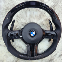 Bottom Round Carbon  Steering Wheel  with Led for BMW F series