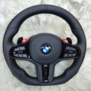 Perforated Nappa Leather  Black Trim Steering Wheel for BMW G Series