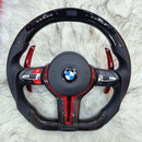 Carbon Fiber Red Trim with Led Steering Wheel for BMW F Series