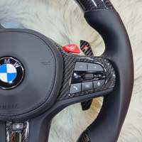 Custom Steering Wheel for BMW  M3 M4 M5  G30 F90 and G Series Carbon Fiber with Led