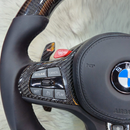 Custom Steering Wheel for BMW  M3 M4 M5  G30 F90 and G Series Carbon Fiber with Led