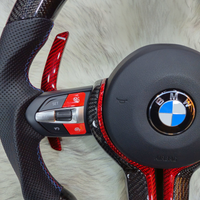 Carbon Fiber Red Trim with Led Steering Wheel for BMW F Series