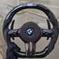 Alcantara with Forged Carbon Fiber and Alcantara airbag cover Led Steering Wheel For BMW F Series