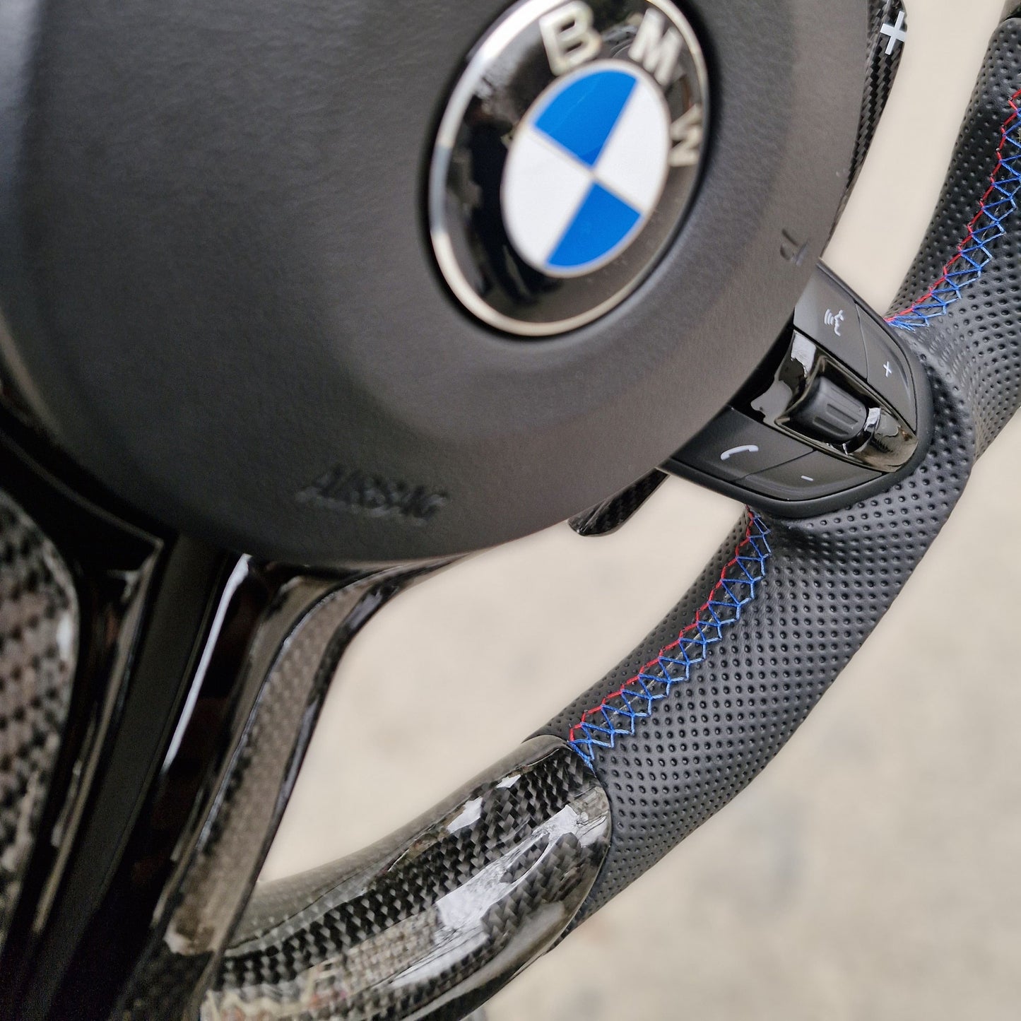 All Black M Performance Steering Wheel For BMW F30,F10,F32,F82,F87,F15,F20,F07,F80,F36 And F Series