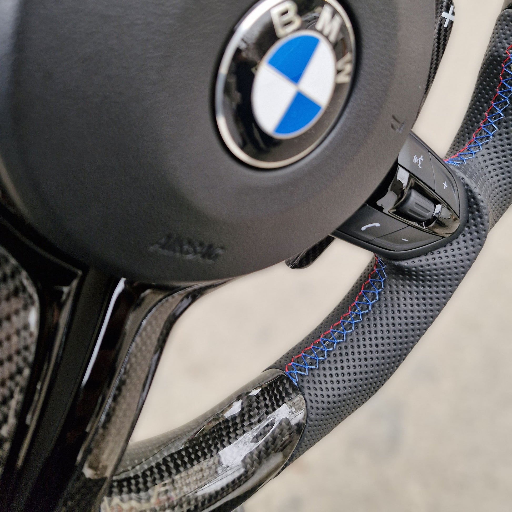 All Black M Performance Steering Wheel For BMW F30,F10,F32,F82,F87,F15,F20,F07,F80,F36 And F Series