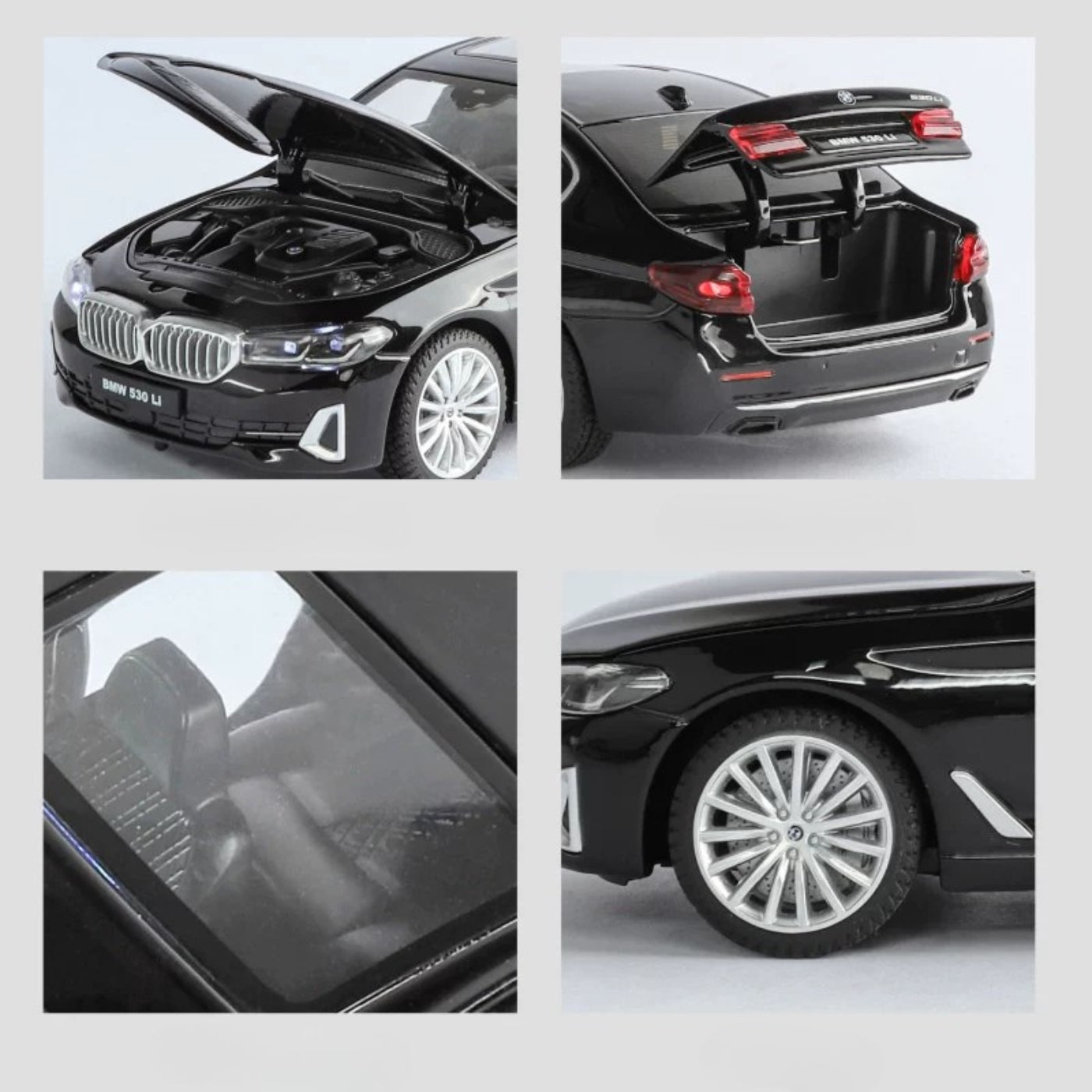 1:24 Genuine Authorized BMW 5 Series 530Li Diecast Model Car  With Custom License Plate