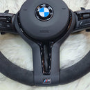 Black Full Alcantara Black Trim Steering wheel  Fit  Bmw F Series bottom side