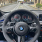 Black Full Alcantara Black Trim Steering wheel  Fit  Bmw F Series in car