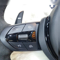Black Full Alcantara Black Trim Steering wheel  Fit  Bmw F Series left hand buttoms