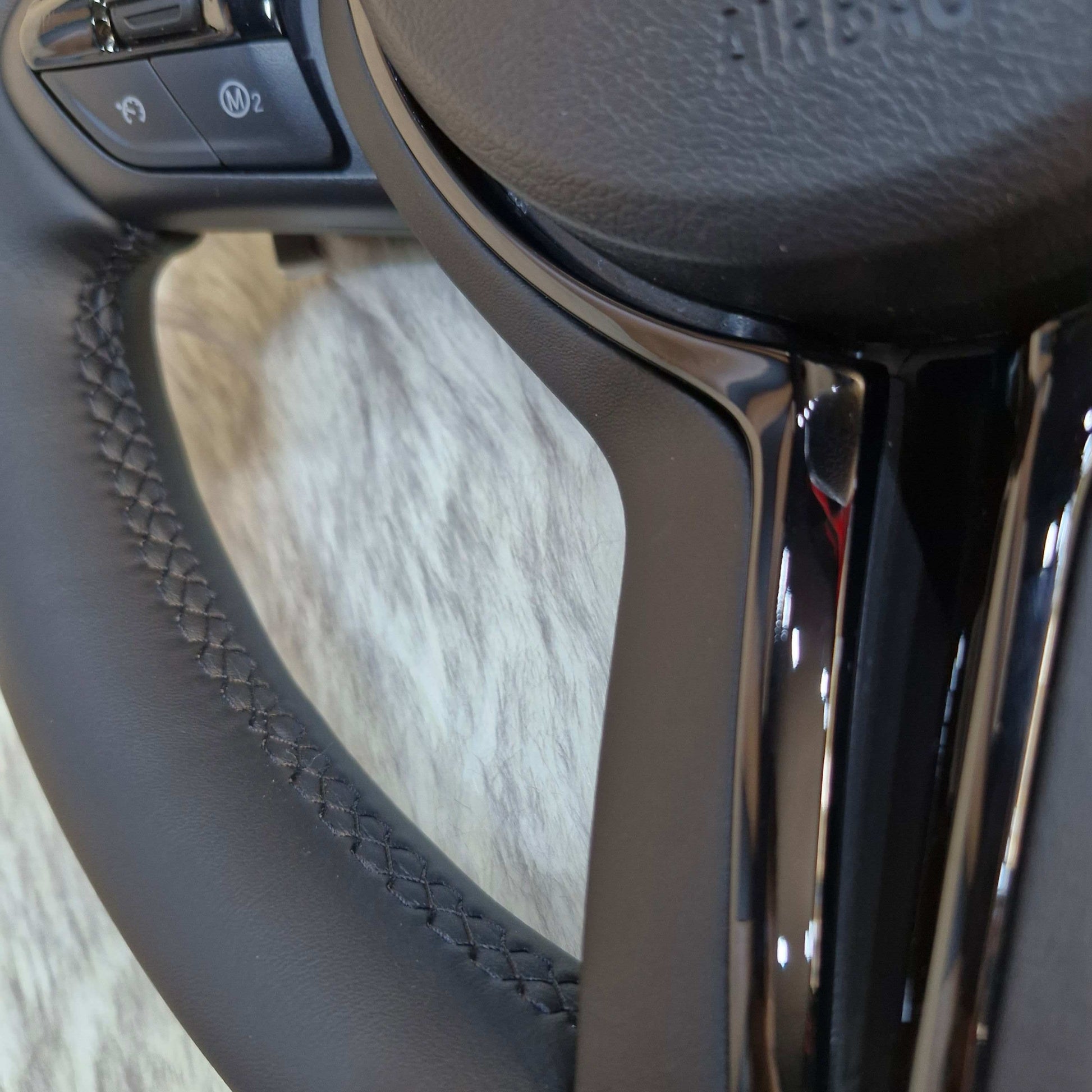 Black M Sport  Steering Wheel For BMW F Series bottom left side