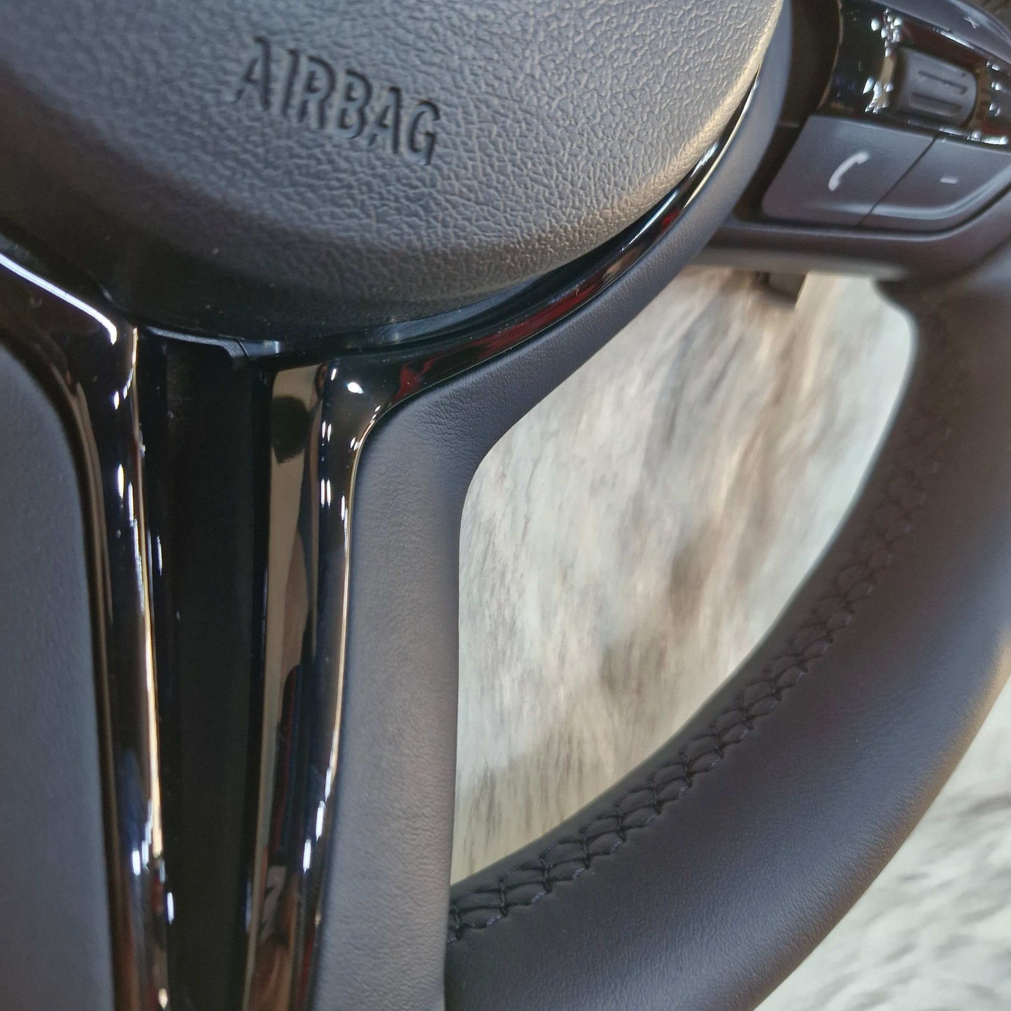 Black M Sport  Steering Wheel For BMW F Series bottom right side