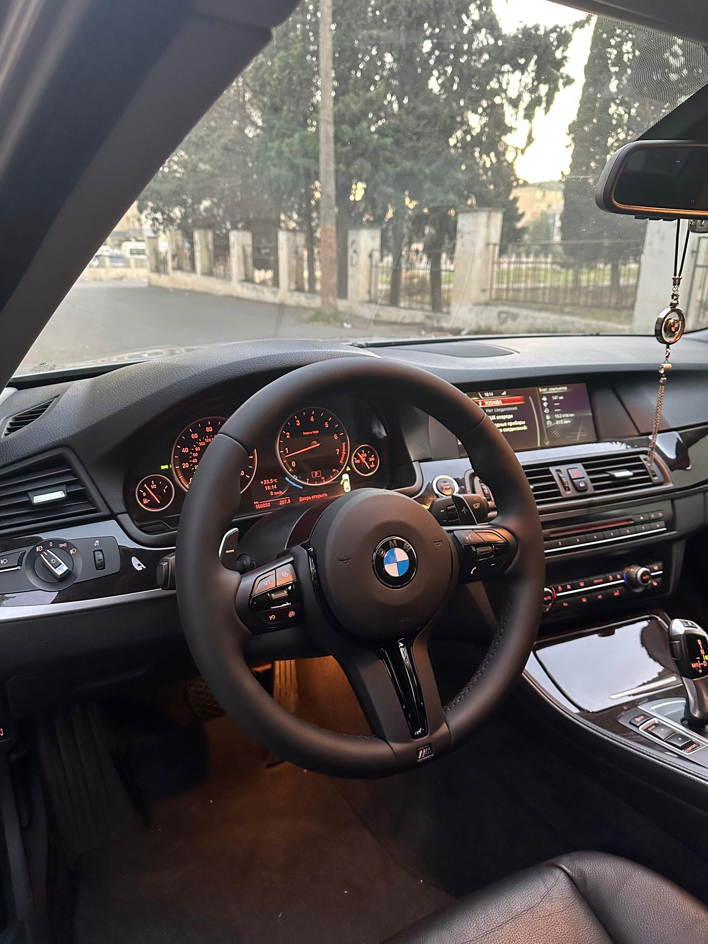 Black M Sport  Steering Wheel For BMW F Series in car
