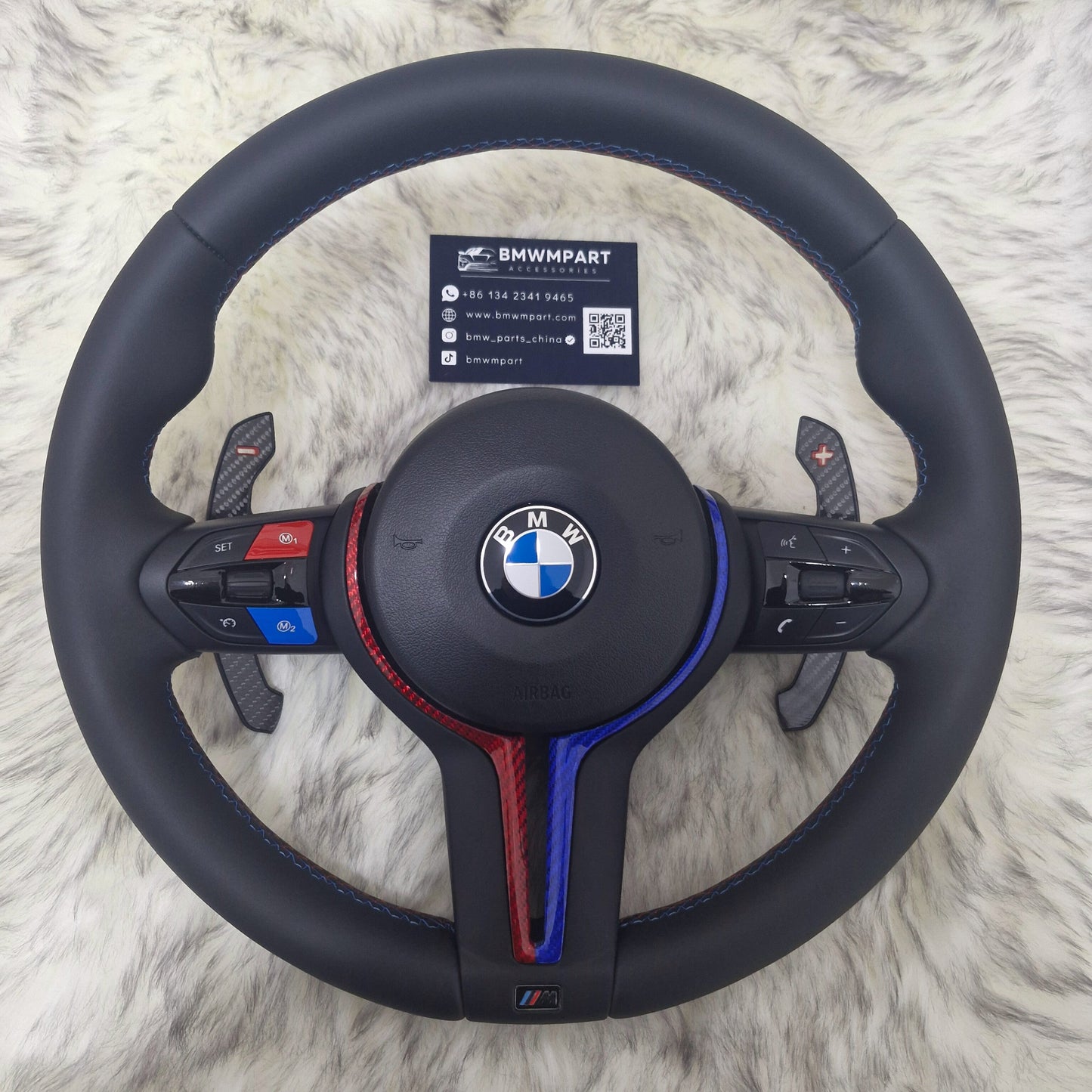 Blue,Red Trim M Sport Steering Wheel For BMW F Series