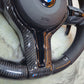 Bottom Round Carbon  Steering Wheel  with Led for BMW F series bottom side