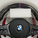 Carbon Fiber Red Paddle Shifters  Steering Wheel For BMW F90  G05 G20 G30 G80 G82  G Series Fit Customized upgrade Steering Wheel upper side