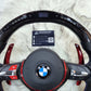 Carbon Fiber Red Trim with Led Steering Wheel for BMW F Series display side