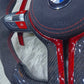 Carbon Fiber with Alcantara Red Carbon Trim Steering wheel For BMW F Series bottom side