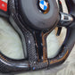 Carbon Fiber  with Led Steering wheel M1 M2 Red Buttons For BMW F Series right bottom side