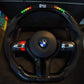 Carbon Fiber  with Led Steering wheel M1 M2 Red Buttons For BMW F Series turn on led display