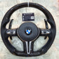 Carbon Fiber with Silver Trim Steering Wheel For BMW F Series