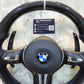 Carbon Fiber with Silver Trim Steering Wheel For BMW F Series zoo