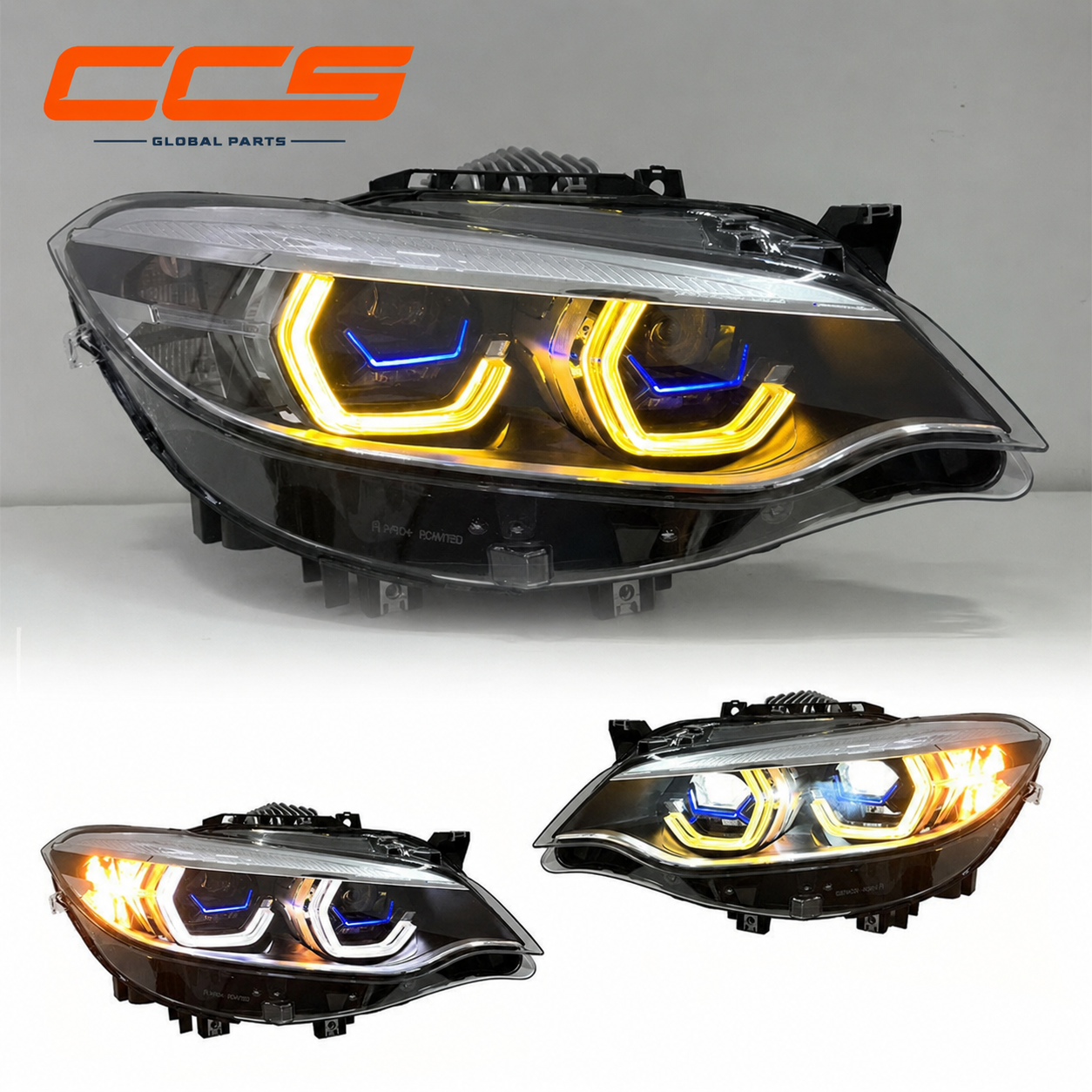BMW F22/F23 LED Angel Eyes Headlights – Dual Halo Projector Headlamps