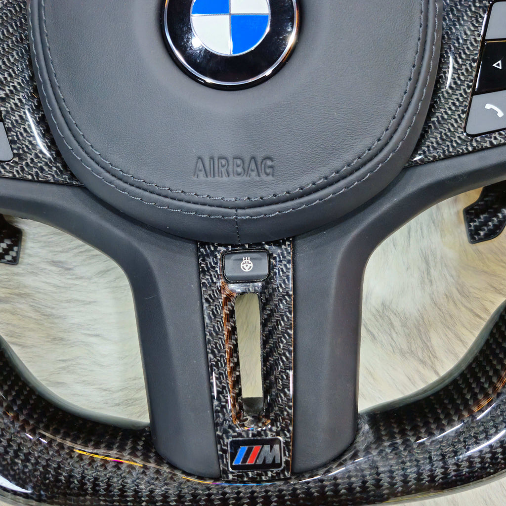 Custom Steering Wheel for BMW  M3 M4 M5  G30 F90 and G Series Carbon Fiber with Led
