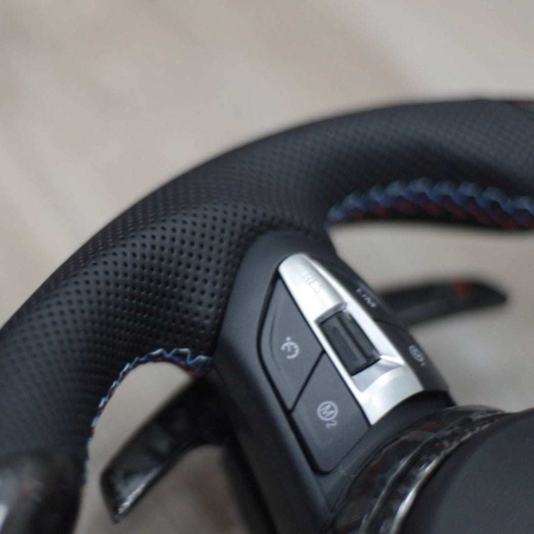 Forged Carbon Fiber with Led Steering Wheel  for BMW F Series buttoms