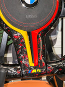 Forged Red Carbon Steering Wheel with Led For BMW F Series bottom zoom