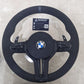 Full Black Alcantara and Alcantara airbag cover  Steering Wheel For BMW F80,F15,F10,F20,F07,F30,F32 and  All F Series