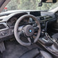 Full Black Alcantara and Alcantara airbag cover  Steering Wheel For BMW F80,F15,F10,F20,F07,F30,F32 and  All F Series in car view