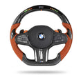 Orange Leather Carbon LED Steering Wheel - BMW G Series