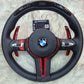 Nappa Leather steering wheel with Red Carbon Trim and Led display For BMW F Series