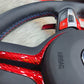 Nappa Leather steering wheel with Red Carbon Trim and Led display For BMW F Series