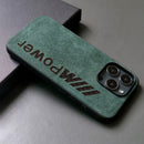 Alcantara iPhone Case with Carbon Fiber Logo – M Power / AMG Style Luxury Protective Cover