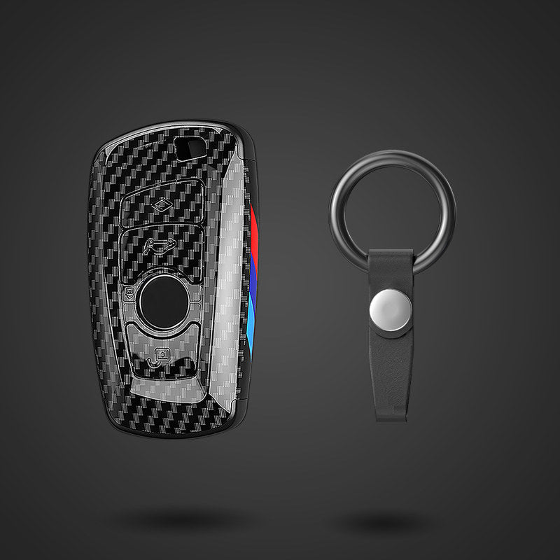Suitable for BMW Key Cover 3 Series 5 Series X1X3X4X5X6 Blade 525530LI Carbon Fiber Key Bag Fringe