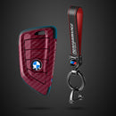 Suitable for BMW Key Cover 3 Series 5 Series X1X3X4X5X6 Blade 525530LI Carbon Fiber Key Bag Fringe