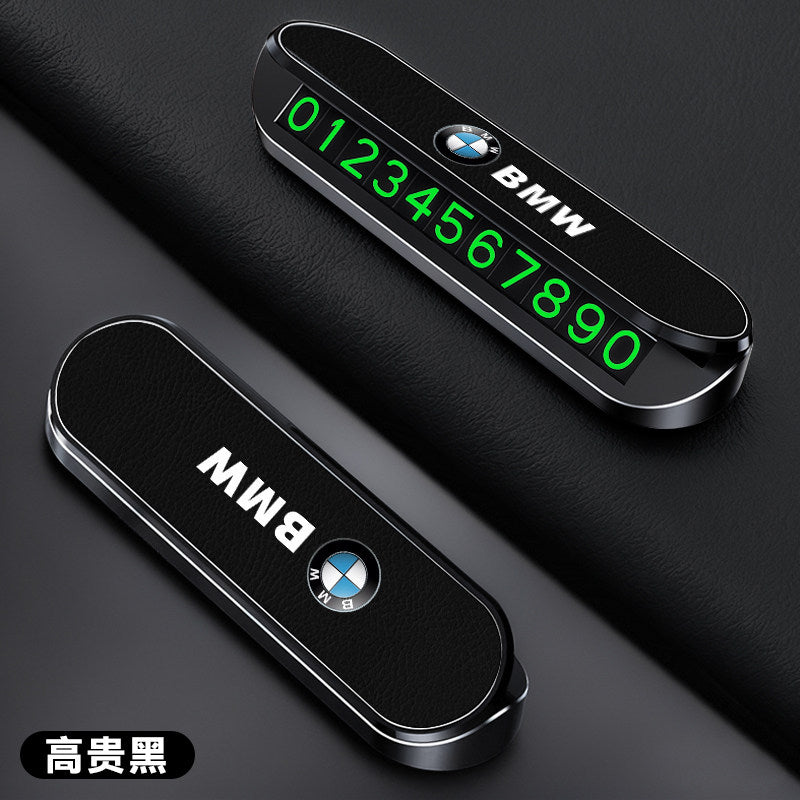 It is suitable for BMW 3 Series 5 Series X1X3X4X5 car temporary parking license plate moving car phone number plate in-car supplies