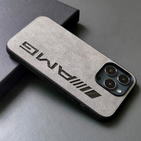 Alcantara iPhone Case with Carbon Fiber Logo – M Power / AMG Style Luxury Protective Cover