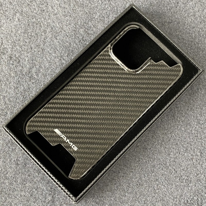 Mercedes-AMG Carbon Fiber Style Slim Case for iPhone – Luxury Performance Design