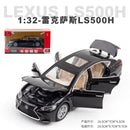1:32 simulation of Lexus LS500h alloy sedan model, Lexus car ornaments, sound and light pull back toy car