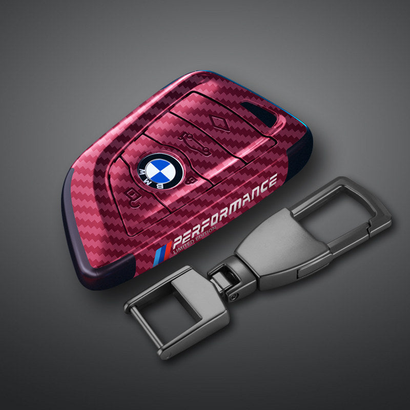 Suitable for BMW Key Cover 3 Series 5 Series X1X3X4X5X6 Blade 525530LI Carbon Fiber Key Bag Fringe