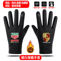 BMW BMW M POWER Performance Car Autumn and Winter Silicone Anti-Slip Warm Touch Screen Outdoor Sports Cycling Warm Gloves