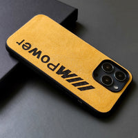 Alcantara iPhone Case with Carbon Fiber Logo – M Power / AMG Style Luxury Protective Cover