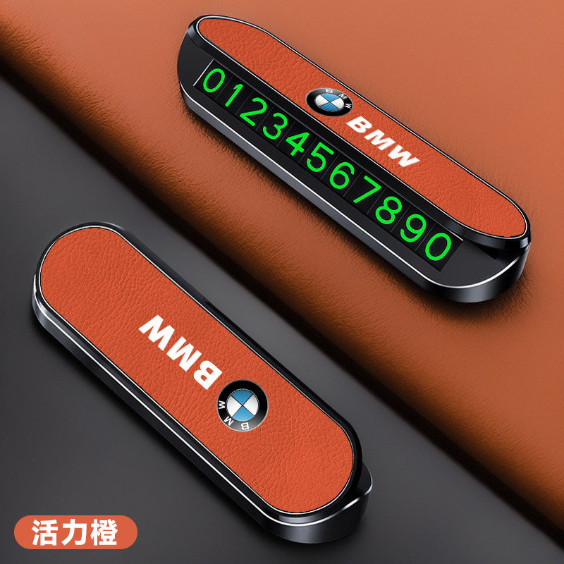 It is suitable for BMW 3 Series 5 Series X1X3X4X5 car temporary parking license plate moving car phone number plate in-car supplies