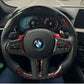 Red Forged  Custom Steering Wheel for BMW  M3 M4 M5  G30 F90 and G Series Carbon Fiber with Led in car