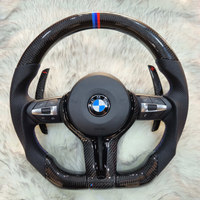 Carbon Fiber with Black Trim, Carbon Paddle Shifters Steering Wheel For BMW F Series